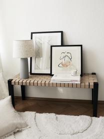 Velká stolní lampa s betonovou podstavou Kaya, Béžová, světle šedá, Ø 29 cm, V 52 cm