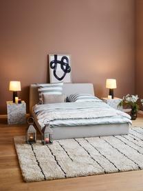 Łóżko tapicerowane z miejscem do przechowywania Cloud, Tapicerka: 100% poliester (tkanina s, Korpus: lite drewno sosnowe z cer, Jasnoszara tkanina, S 200 x D 200 cm