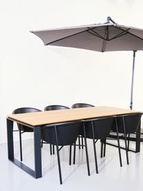 Tavolo da giardino in legno di teak Brutus, Gambe: plastica, Legno di teak, nero, Larg. 210 x Prof. 100 cm