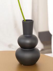 Vase Eathan aus Steingut in Schwarz, Steingut, Schwarz, Ø 11 x H 20 cm