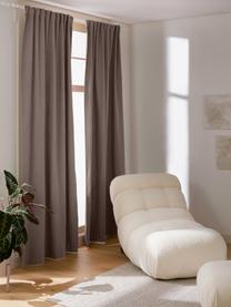 Zasłona nieprzezroczysta Jensen, 2 szt., 95% poliester, 5% nylon, Taupe, S 130 x D 260 cm