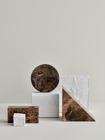 Marmor-Kerzenhalter Bloc, Marmor, Braun, B 12 x H 4 cm,