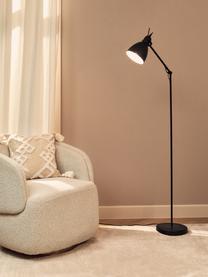 Lámpara de lectura Ethan, estilo industrial, Pantalla: metal con pintura en polv, Cable: plástico, Negro, Ø 15 x Al 137 cm