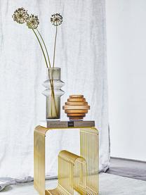 Transparante design vaas Rilla met een amberkleurige glans, Glas, Amberkleurig, Ø 16 x H 16 cm