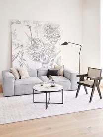 Divano componibile 3 posti Lennon, Rivestimento: 100% poliestere Con 115.0, Struttura: legno di pino massiccio, , Piedini: plastica, Tessuto grigio chiaro, Larg. 238 x Prof. 119 cm