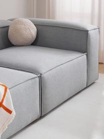 Modulares Sofa Lennon (3-Sitzer), Bezug: 100% Polyester Der strapa, Gestell: Massives Kiefernholz, FSC, Füße: Kunststoff, Webstoff Hellgrau, B 238 x T 119 cm