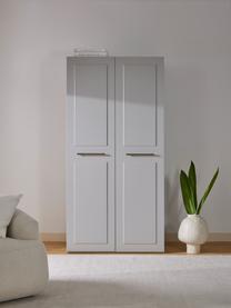 Armario modular Charlotte, 2 puertas (100 cm), diferentes variantes, Estructura: aglomerado con certificad, Gris, Interior Basic (Al 200 cm)