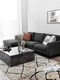 Sofa narożna z metalowymi nogami Cucita (3-osobowa), Tapicerka: tkanina (100% poliester) , Stelaż: lite drewno sosnowe z cer, Nogi: metal lakierowany Ten pro, Antracytowa tkanina, S 262 x G 163 cm, lewostronna