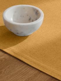 Chemin de table en mélange de coton Riva, Jaune moutarde, larg. 40 x long. 150 cm