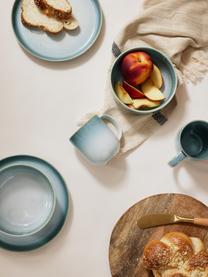 Súprava raňajkových tanierov Havana, 4 osoby (12 dielov), Kamenina, glazúrovaná, Odtiene modrej, Ø 21 x V 3 cm