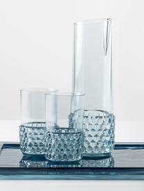 Caraffa acqua con motivo strutturato Jellies, 1,3 L, Plastica, Azzurro trasparente, 1.3 L