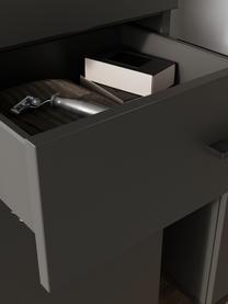 Bad-Midschrank Elisa, B 34 cm, Korpus: Spanplatte, melaminbeschi, Anthrazit, Helles Holz, B 34 x H 123 cm