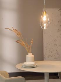 Lampa wisząca ze szkła Prisma, Odcienie mosiądzu, transparentny, Ø 17 x W 40 cm