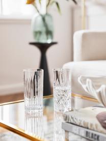 Křišťálové sklenice na long drink s rýhovaným reliéfem Timeless, 6 ks, Křišťál Luxion, Transparentní, Ø 8 cm, V 15 cm, 440 ml