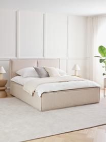 Čalouněná postel s úložným prostorem Dream, Tmavě béžová, Š 200 cm, D 200 cm