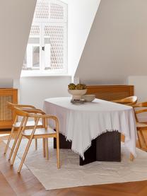 Baumwoll-Tischdecke Nalia mit Fransen, 100% Baumwolle, Weiß, Für 4 - 6 Personen (B 160 x L 160 cm)