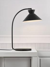 Lampada grande da scrivania Dial, Paralume: metallo rivestito, Struttura: metallo rivestito, Nero, Ø 25 x Alt. 51 cm