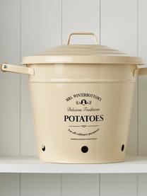 Contenitore Mrs. Winterbottoms Potatoes, Metallo, zincato e laccato, Bianco crema, nero, Ø 29 x Alt. 26 cm