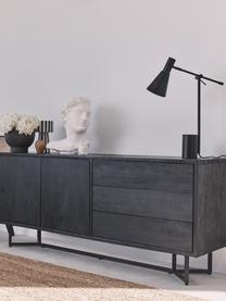 Große Schreibtischlampe Sia aus Metall, Lampenschirm: Metall, pulverbeschichtet, Lampenfuß: Metall, pulverbeschichtet, Schwarz, B 13 x H 63 cm