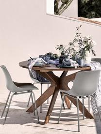 Kunststoffstühle Dave mit Metallbeinen, 2 Stück, Sitzfläche: Kunststoff, Beine: Metall, pulverbeschichtet, Taupe, B 46 x T 53 cm