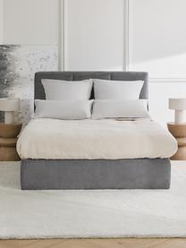 Boxspringbett Oberon, Matratze: 5-Zonen-Taschenfederkern, Füße: Kunststoff, Webstoff Anthrazit, B 180 x L 200 cm, Härtegrad H3