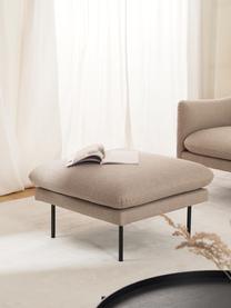 Reposapiés puf Moby, Tapizado: poliéster Alta resistenci, Estructura: madera de pino maciza con, Patas: metal, Tejido gris pardo, An 78 x Al 48 cm