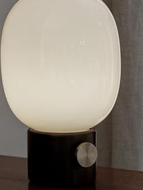 Lampada da tavolo dimmerabile con porta USB  JWDA, Paralume: vetro, Base della lampada: metallo rivestito, Marrone, Ø 19 x Alt. 32 cm