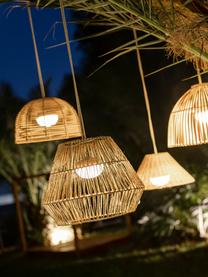 Ręcznie wykonana lampa wisząca LED z funkcją przyciemniania Sisine, Jasny brązowy, Ø 40 x W 31 cm