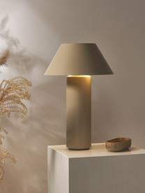 Lampada da tavolo Niko, Paralume: metallo rivestito, Base della lampada: metallo rivestito, Beige, Ø 35 x Alt. 55 cm