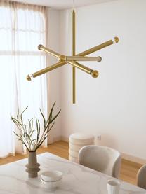 Design hanglamp Sticks, Baldakijn: geborsteld metaal, Messingkleurig, B 60 cm