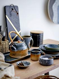 Marmor-Schneidebrett Elsi, Dekor: Kunststoff, Schwarz, Goldfarben, L 41 x B 16 cm