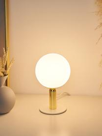 Petite lampe à poser Splendid Pearl, Blanc, couleur dorée, Ø 15 x haut. 26 cm