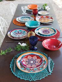 Komplet naczyń z porcelany Shiraz, dla 6 osób (18 elem.), Porcelana, Wielobarwny, Komplet z różnymi rozmiarami
