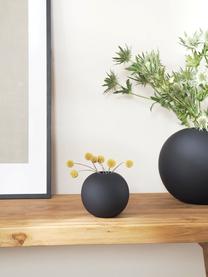 Handgemaakte bolvormige vaas Ball in zwart, Keramiek, Zwart, Ø 10 x H 10 cm