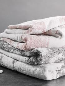Toallas con estampado mármol Marmo, Gris, blanco crema, Toalla manos