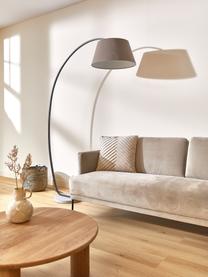 Veľká oblúková lampa s patinou Brok, Svetlohnedá, svetlosivá, Š 121 x V 196 cm