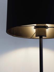 Lampada da terra nera Harry, Paralume: tessuto, Base della lampada: metallo verniciato a polv, Nero, Ø 28 x Alt. 158 cm