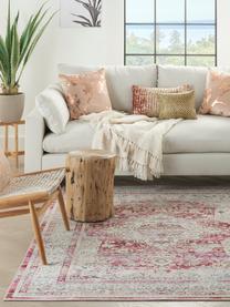 Teppich Vintage Kashan mit Vintagemuster, Flor: 100% Polypropylen, Rot, Beige, B 120 x L 180 cm (Größe S)