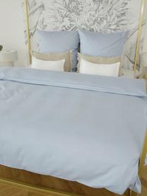 Pościel z satyny bawełnianej Comfort, Jasny niebieski, 135 x 200 cm + 1 poduszka 80 x 80 cm