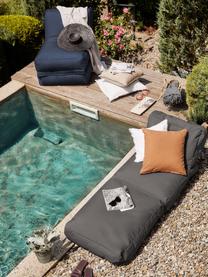 Poltrona letto da giardino reclinabile Pop Up, Rivestimento: 100% poliestere All'inter, Blue jeans, Larg. 70 x Prof. 90 cm