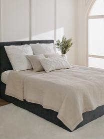 Narzuta z bawełny Stripes, Beżowy, S 180 x D 250 cm (do łóżek o wymiarach do 140 x 200 cm)
