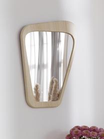 Wandspiegel May in Beige, Rahmen: Holz- Optik, Rückseite: Mitteldichte Holzfaserpla, Spiegelfläche: Spiegelglas, Helles Holz,Beige, B 41 x H 55 cm