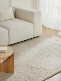 Handgetufteter Kurzflor-Teppich Eleni aus recycelten Materialien, Flor: 100 % Polyester, Beige, B 120 x L 180 cm (Größe S)