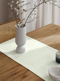 Tischläufer Riva aus Baumwollgemisch in Pastellgrün, 55% Baumwolle, 45% Polyester, Pastellgrün, B 40 x L 150 cm
