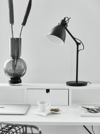 Lámpara de escritorio Ethan, Pantalla: metal con pintura en polv, Cable: plástico, Negro, Ø 15 x Al 43 cm