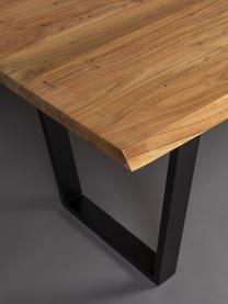 Stół do jadalni z drewna akacjowego Aka, różne rozmiary, Stelaż: metal malowany proszkowo, Drewno akacjowe, S 180 x G 90 cm