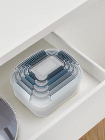 Aufbewahrungsbehälter Nest, 5er-Set, Polypropylen, Transparent, Blautöne, Set mit verschiedenen Größen