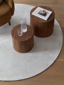 Ručně tkaný kulatý viskózový koberec Jane, Odstíny stříbrné, Ø 250 cm (velikost XL)