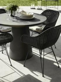 Butacas Costa, 2 uds., Asiento: polietileno, Estructura: metal, pintura en polvo, Negro, An 57 x F 58 cm