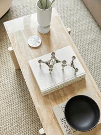 Travertin-Couchtisch Jovis in Beige, Tischplatte: Travertinstein, Beige, B 100 x H 33 cm